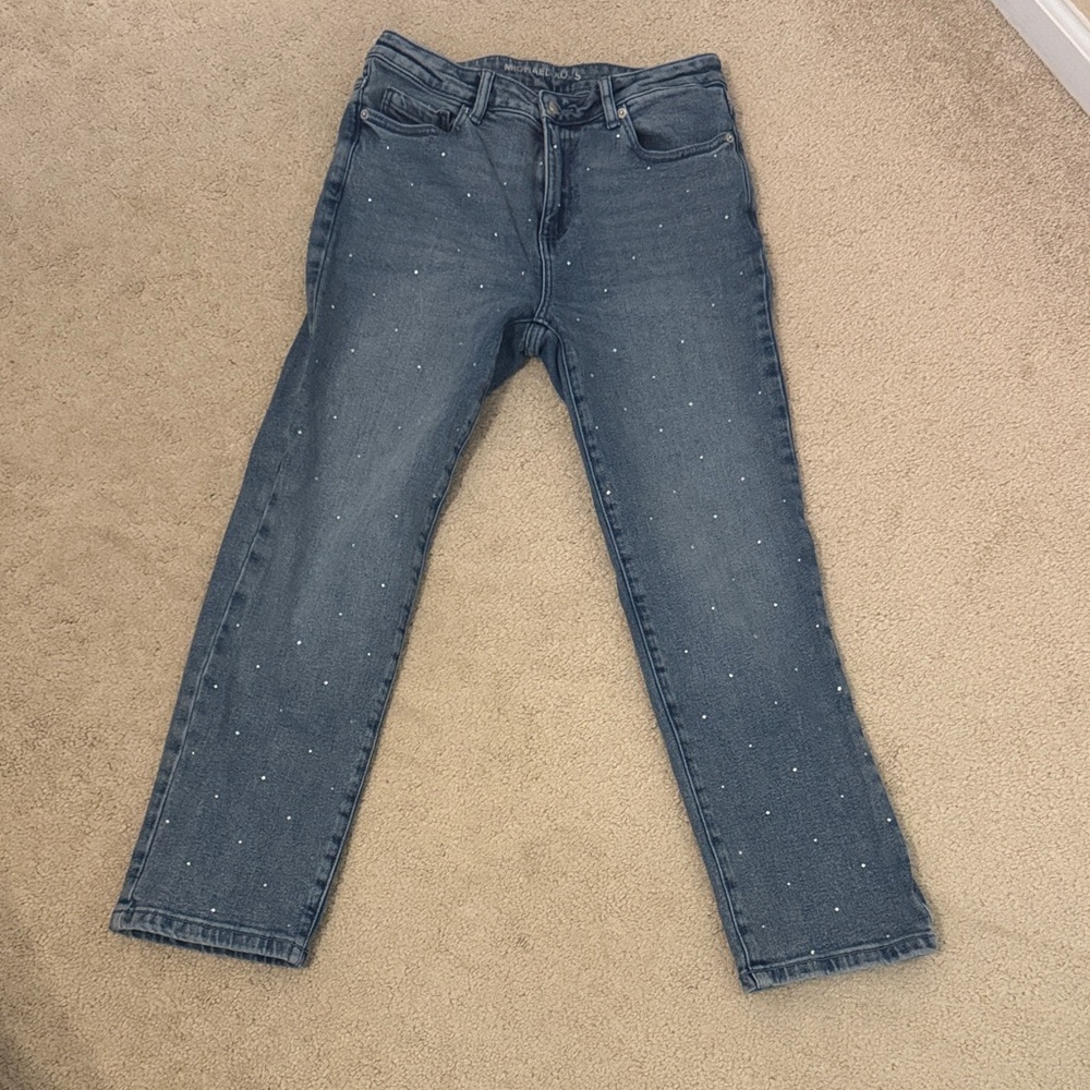 Michael Kors Ankle Jeans with Embellishments